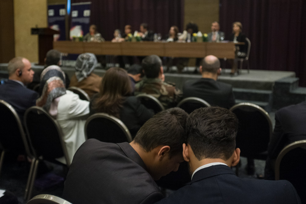 The International Protocol on Sexual Violence in Conflict was launched in Kurdish. April 19, 2016. (Photo: Kurdistan24 / Alexandre Afonso)